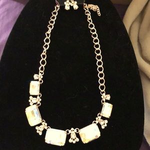 🌞Paparazzi Rose Gold-toned Necklace with Iridescent and Clear Stones Brand new!